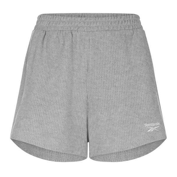 Reebok Womens/Ladies Ribbed Sweat Shorts - Medium Grey - 