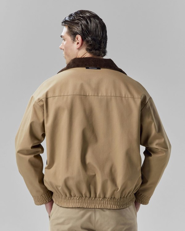 Frolickers Reversible Corduroy Bomber Jacket - Tan / Espresso