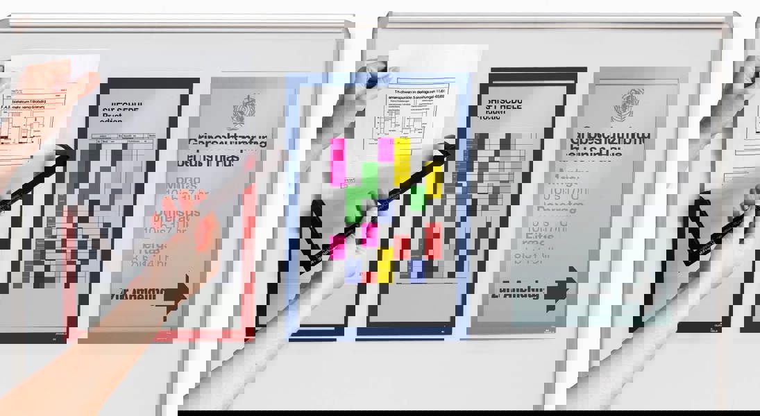 Durable DURAFRAME Magnetic Document Signage Frame for Metal | 5 Pack | A4 Red