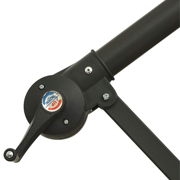 Berkfield Cantilever Umbrella with LED Lights and Metal Pole 350 cm Anthracite