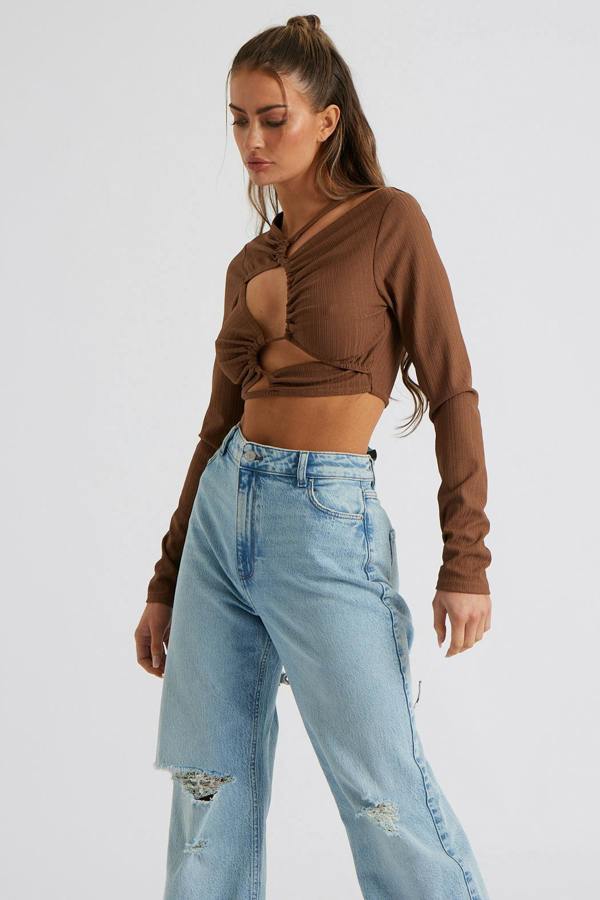 Urban Bliss Cut Out Pointelle Top