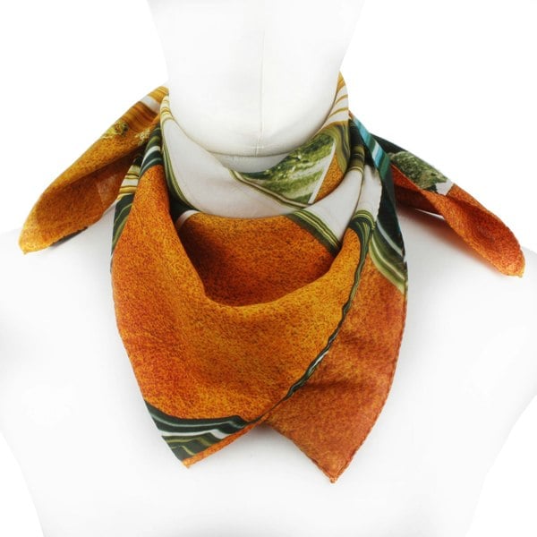 Dunhill square scarf in an abstract rollagas lighters pattern