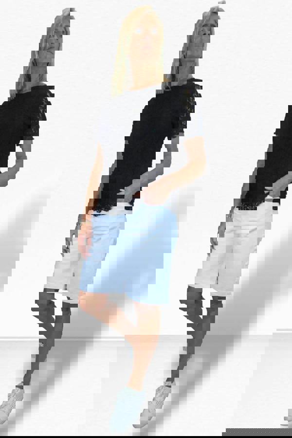 Paulo Due Women's Relaxed Straight Leg Cotton Shorts