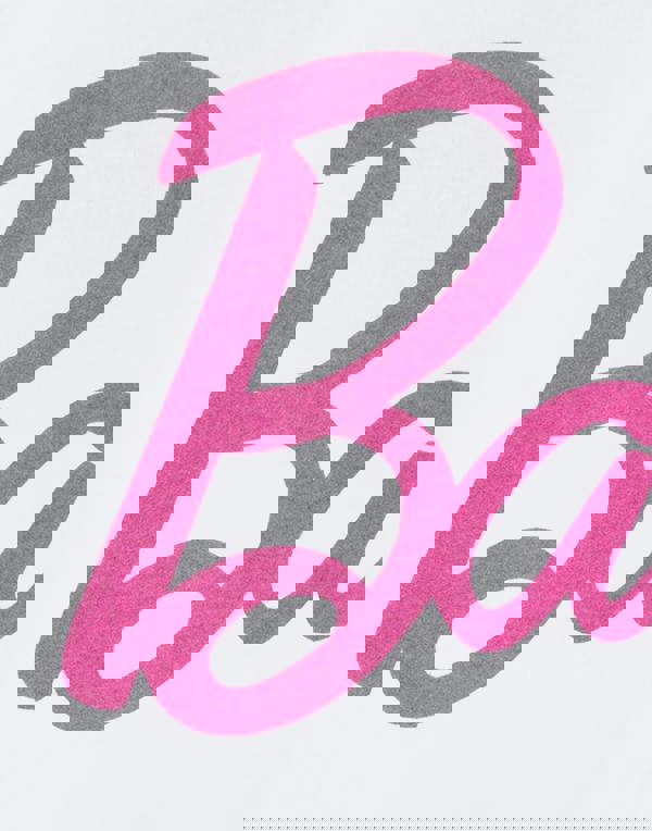 Barbie Womens White Classic Logo Short Sleeved T-Shirt