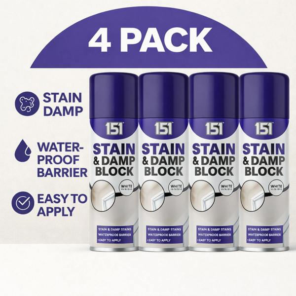 151 4X 151 Stain & Damp Block White Satin Finish 400ml