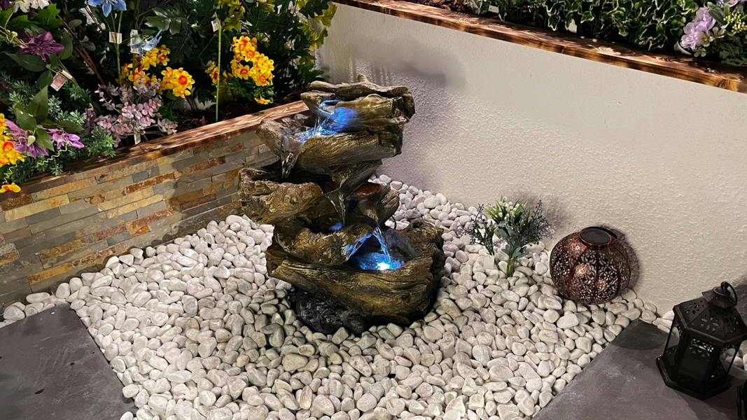 Tranquillity Water Features 5 Tier Wood Cascade Woodland Water Feature