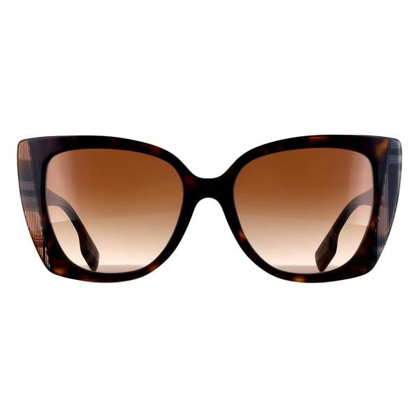 Burberry Sunglasses BE4393 Meryl 405313 Dark Havana with Check Brown Brown Gradient