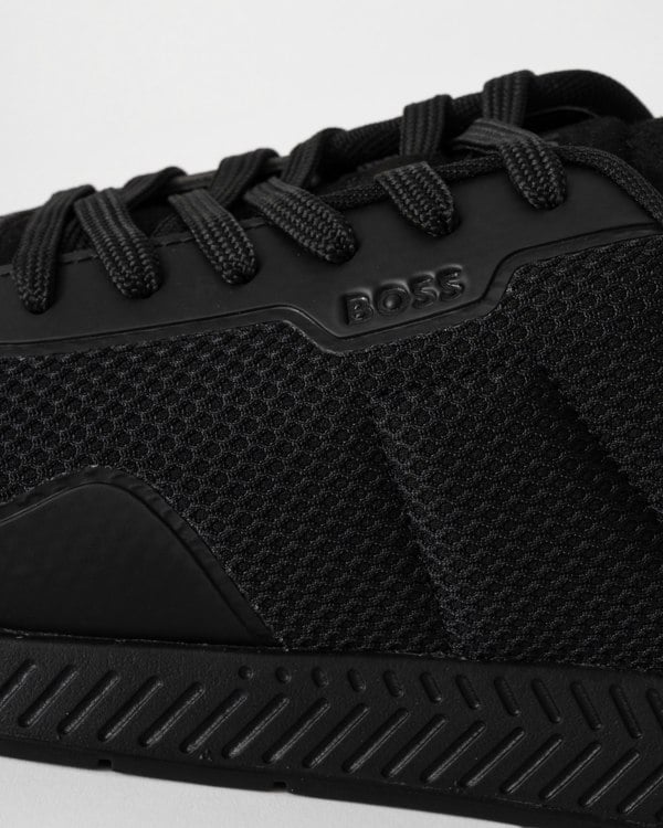 BOSS Orange Titanium Runner Meth Trainers - Black 005 - CHO - Designer Mens Trainers