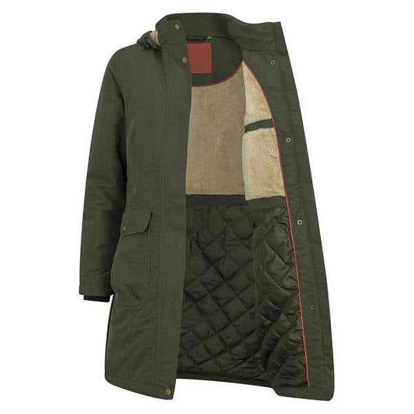 Hoggs of Fife Walker logn coat with part fleece lining and part quilted lining