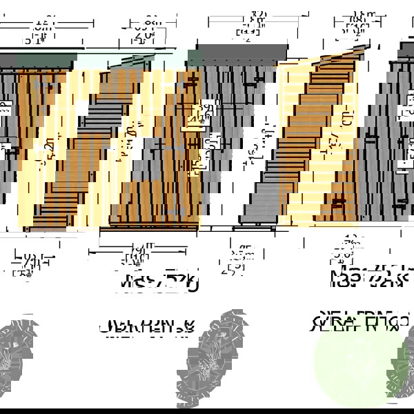 Shire Overlap Pressure Treated Pent 6x3 Storage Shed Double Doors