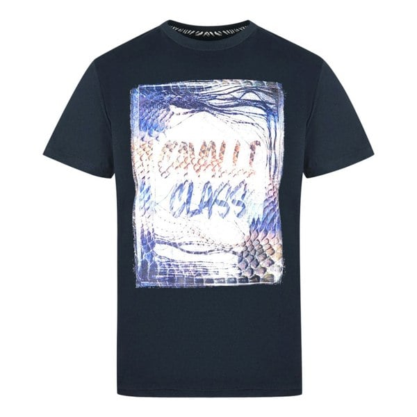 Cavalli Class Box Logo T-Shirt - Navy Blue