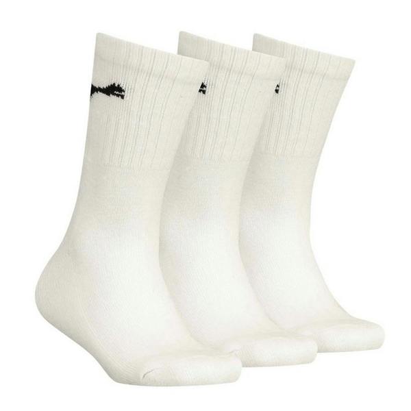 Puma Childrens/Kids Logo Crew Socks (Pack Of 3) - White - 