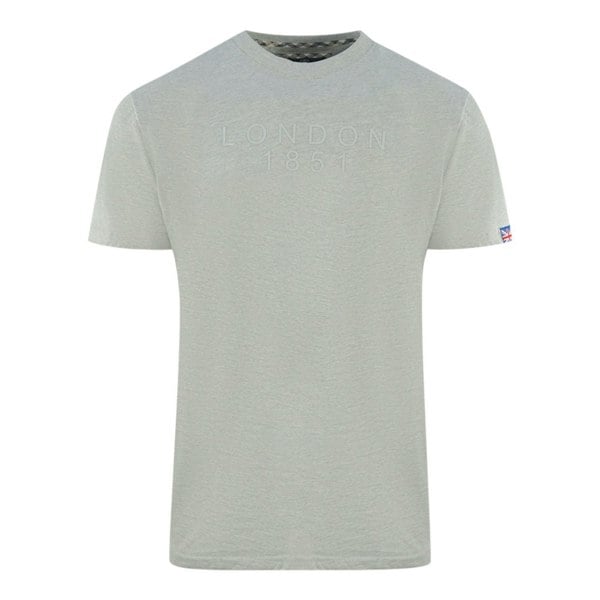 Aquascutum London 1851 Tape Logo T-Shirt - Grey