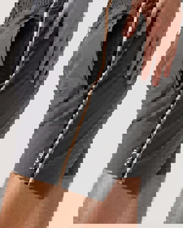 BOSS Orange Iconic Mens Swim Shorts - Dark Grey 025 stripe detail