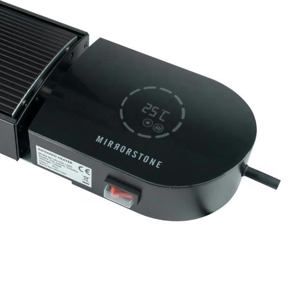 Mirrorstone Heating 1.2kW Ionis Remote Controllable Wi-Fi Infrared Bar Heater (Black)