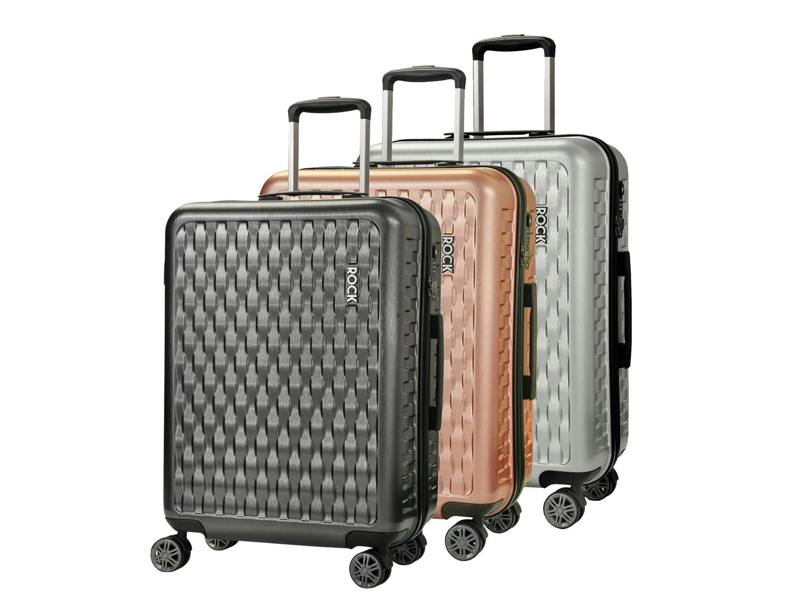 Rock Luggage Hard Shell Suitcase 8 Wheel Luggage Trolley Case Holiday Travel Bag