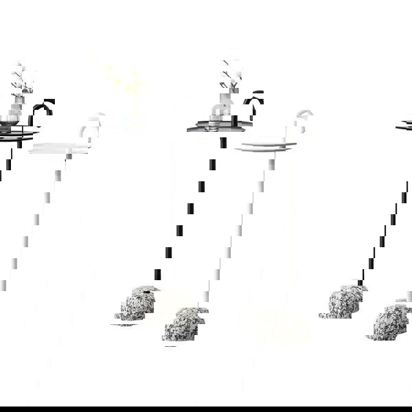 Stone Crutch Side Table, Black-Weilai Concept-Weilai Concept