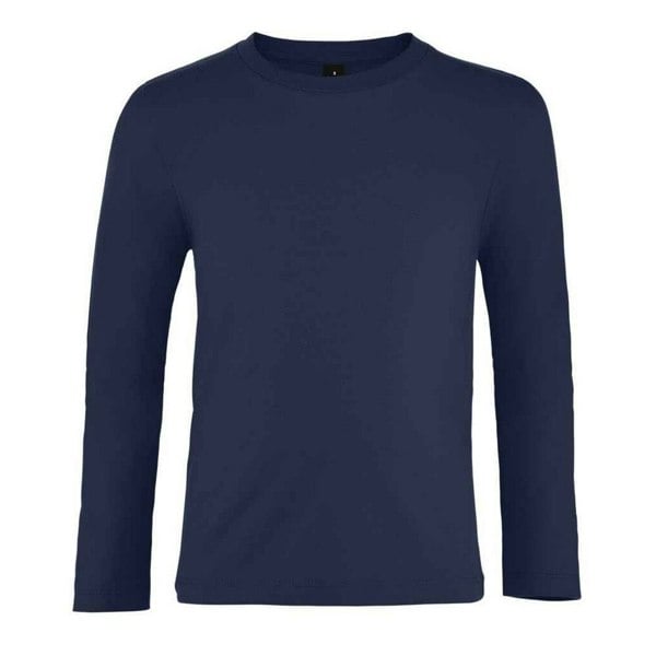 SOLS Childrens/Kids Imperial Long-Sleeved T-Shirt - French Navy
