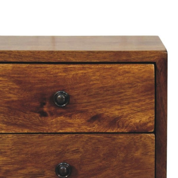 Artisan Furniture Solid Wood Solis 2-Drawer Chestnut Wall Mounted Nightstand
