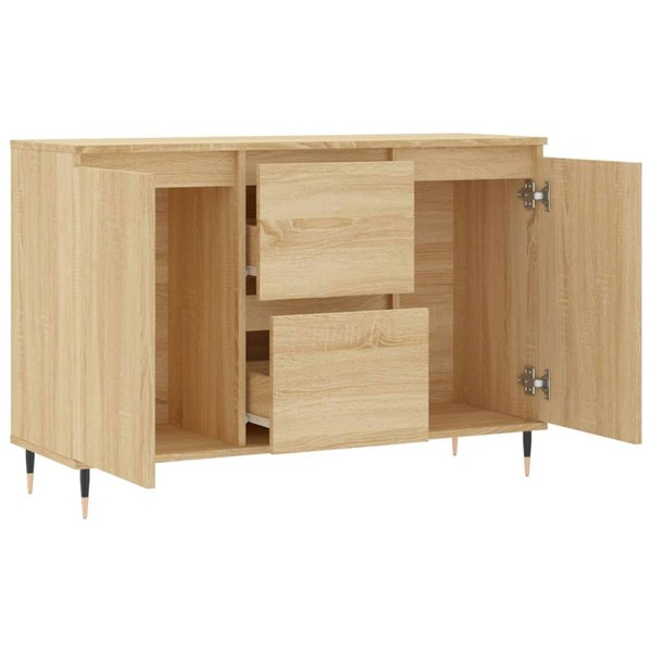 Berkfield Sideboard Sonoma Oak 104x35x70 cm Engineered Wood