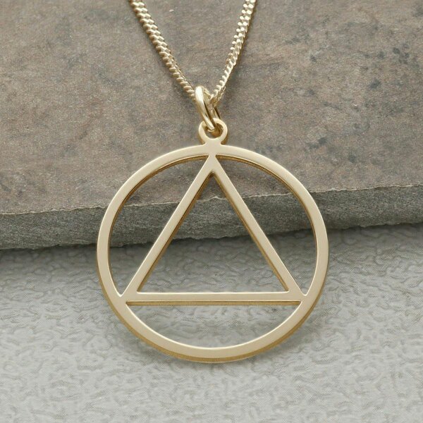 Christopher James of London 9ct Yellow Gold Plated Sobriety Recovery Pendant