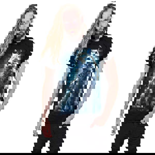 Spiral Direct WOLF GUARDIAN - T-Shirt Black