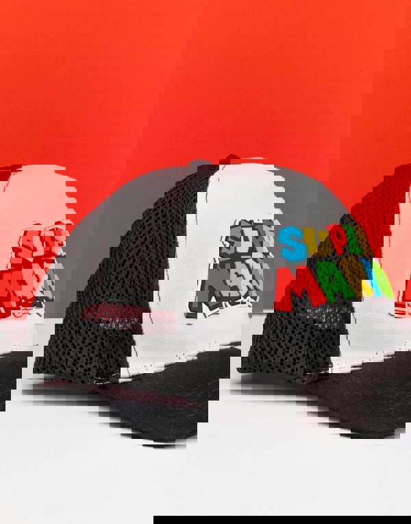 Nintendo Boys Black Super Mario Logo Adjustable Flat Cap (One Size)