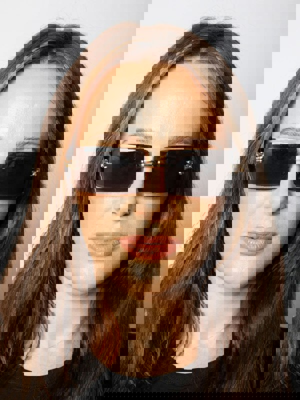 SVNX Frameless Square Sunglasses in Black