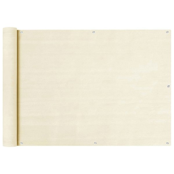 Berkfield Balcony Screen Cream 75x400 cm HDPE