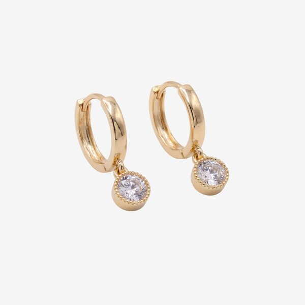 Uchi & Soto Enso Gold Circle Drop Hoop Earrings