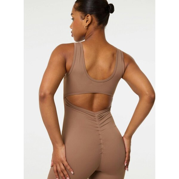 Pink Vanilla Ruched Bum Openback Unitard