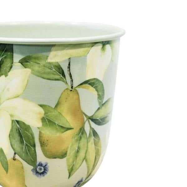 Ivyline Maisie Pear & Lily Metal Planter Set of 2