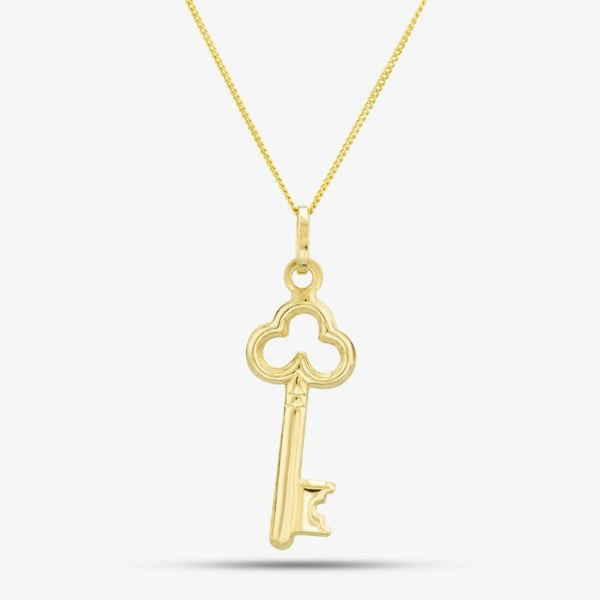 T. H. Baker 9ct Yellow Gold Key Necklace 1.63.2733
