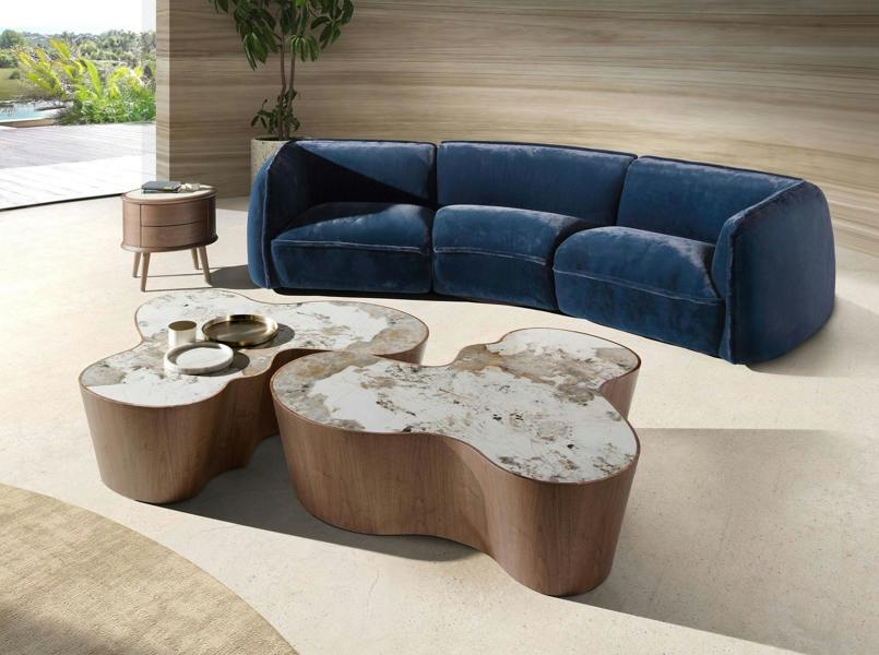 Angel Cerdá 3-Seater Dark Blue Velvet Sofa 6372