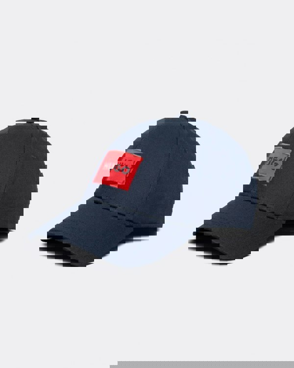 HUGO Men-X 581-RL Mens Cotton-Twill Cap With Red Logo Label - Dark Blue 405