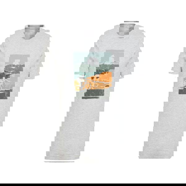 Mountain Warehouse Mens Bike Organic Cotton T-Shirt - Light Grey - 