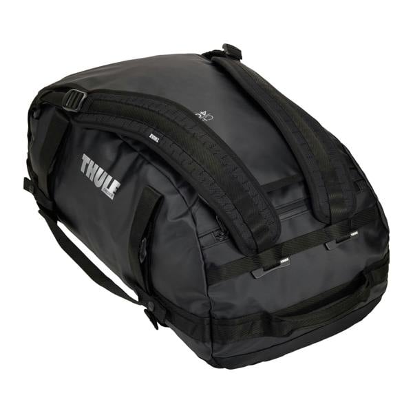 Thule Chasm 40L Duffel Bag Black Travel Gym Luggage Backpack Recycled