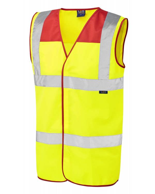 Brandworthy Red Yoke Waistcoat Leo Workwear