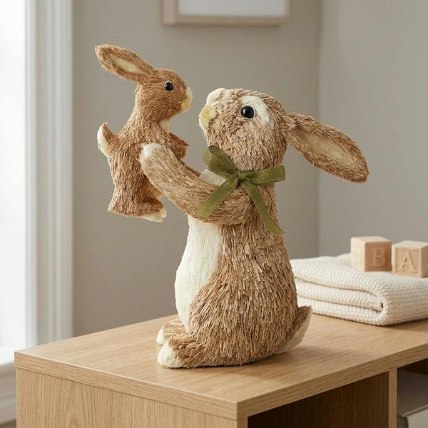 Garden Greatness Mummy Rabbit With Baby Easter Ornament