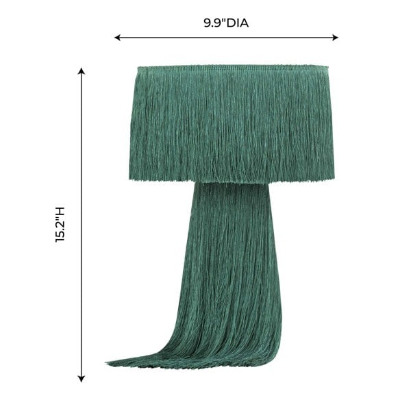 Furniture Edit Atolla Emerald Tassel Table Lamp