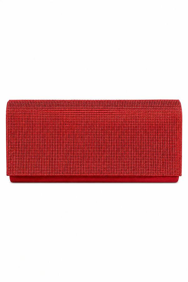 Love Lemonade Crystal Sparkle Clutch Bag Red