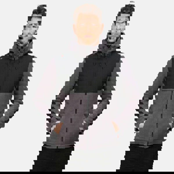 Regatta Professional Mens Hooded Jacket - Iron/Black