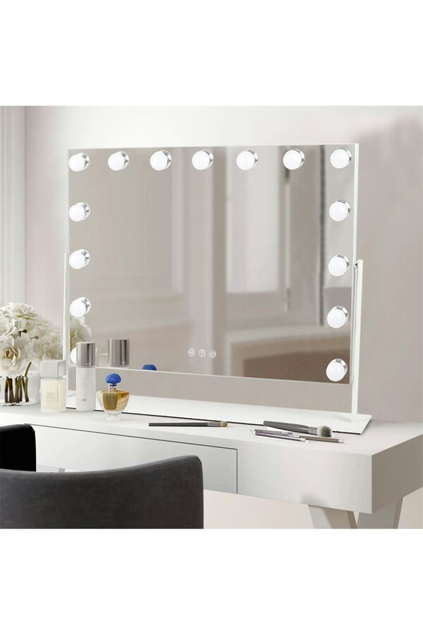 Living and Home 15 LED Lights Bulbs Hollywood Vanity Mirror Dressing Tabletop Make up Mirror