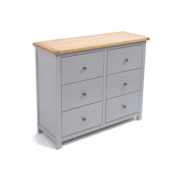 Cabinet Bits Mirano 6 Drawer Chest of Drawers Brass Knob