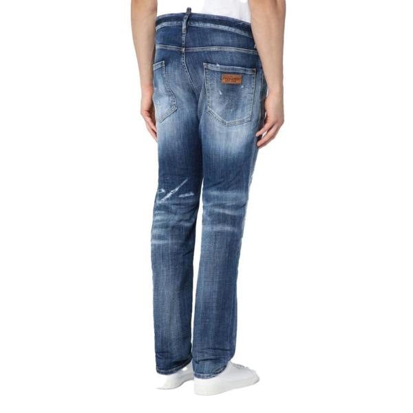 Dsquared2 Distressed Slim-Cut Jeans Navy Blue W32