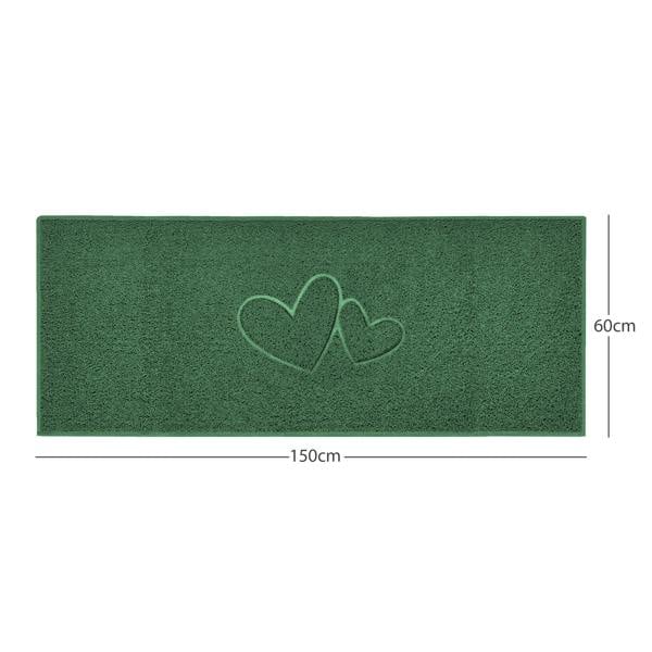 Nicoman "Double Heart" Embossed Loofah Textured Spaghetti Doormat