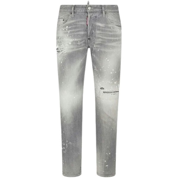 Dsquared2 Skater Jean Paint Splatter Light Grey Wash Jeans