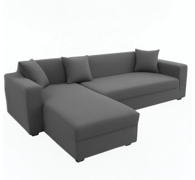 Anyseat 4 Seater Sofa Cover Plain Grey Style and Protection For Living Room Sofa Chair Elastic Stretchable Slipcover