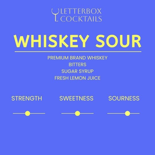 Letterbox Cocktails Whiskey Sour Mini Cocktail – Premium Letterbox Cocktail Gift (100ml)
