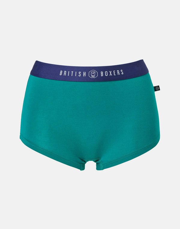 British Boxers Multipack! 4 Pairs of Women's Bamboo Hipster Boxer Briefs – Warm Spice